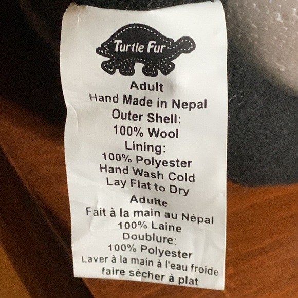 TURTLE 🐢 FUR- 🆕 Nepal Hand Knit Winter Hat - Picture 10 of 12